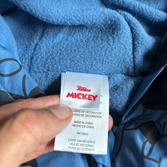 Disney Mickey Mouse Lightweight Jacket Spring Blue NEW Boys 3T Hooded NEW - Picture 4 of 7